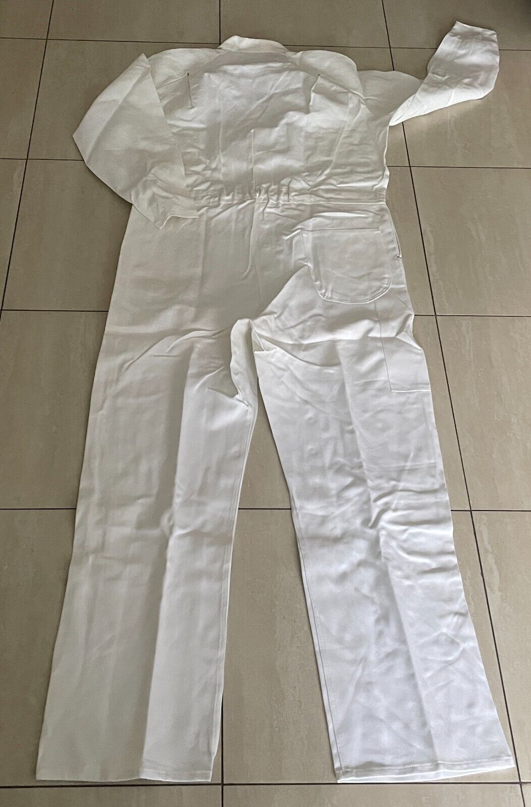 Vintage CANT-TEAR-EM OVERALLS White Heavy Duty Cotton Drill Size 9 107R Waist
