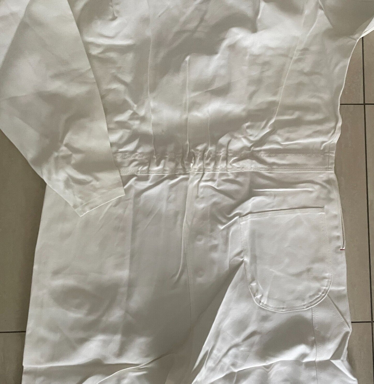 Vintage CANT-TEAR-EM OVERALLS White Heavy Duty Cotton Drill Size 9 107R Waist