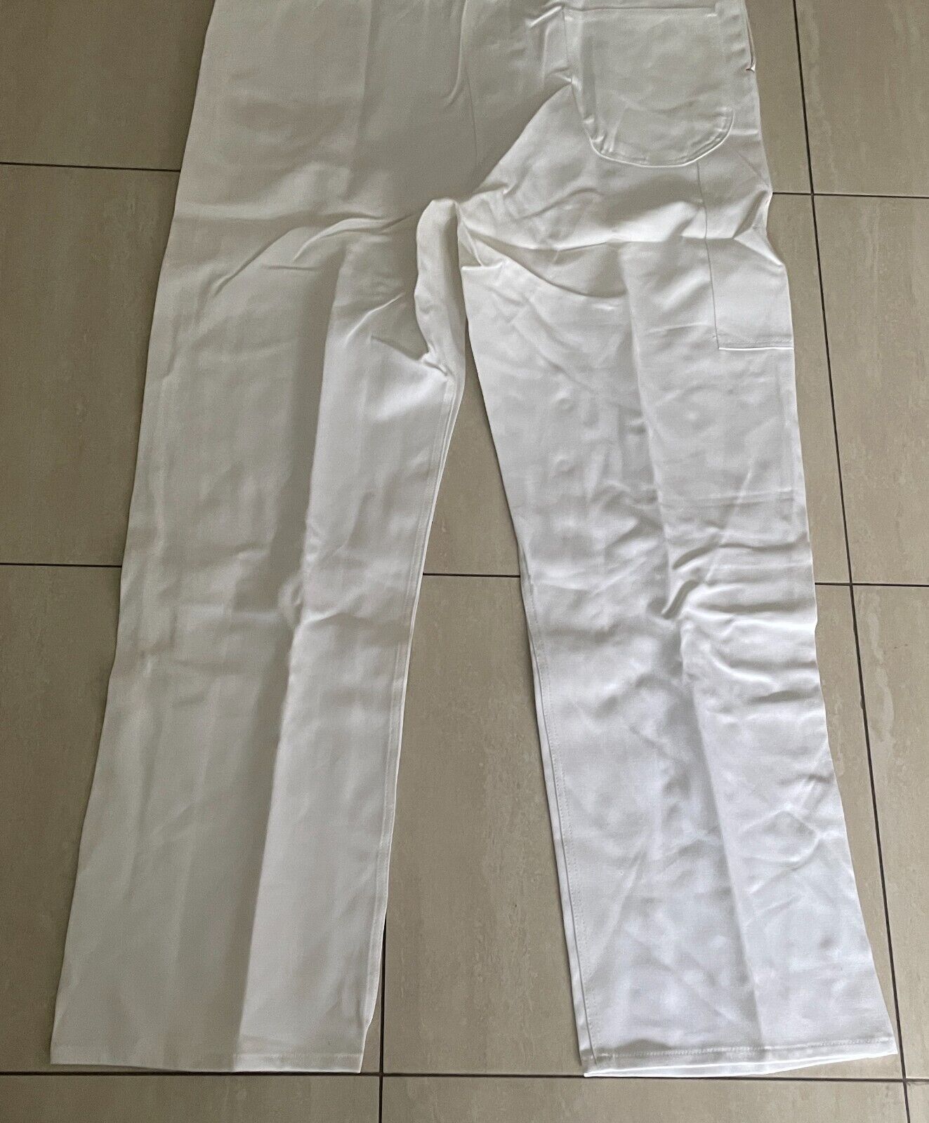 Vintage CANT-TEAR-EM OVERALLS White Heavy Duty Cotton Drill Size 9 107R Waist
