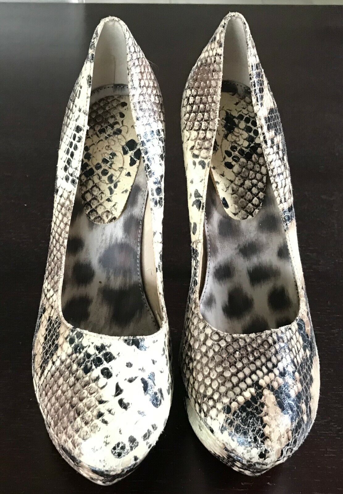 LIPSTIK Shoes Snake Print Pleather Platform High Stiletto Heel Ladies Size 9 M