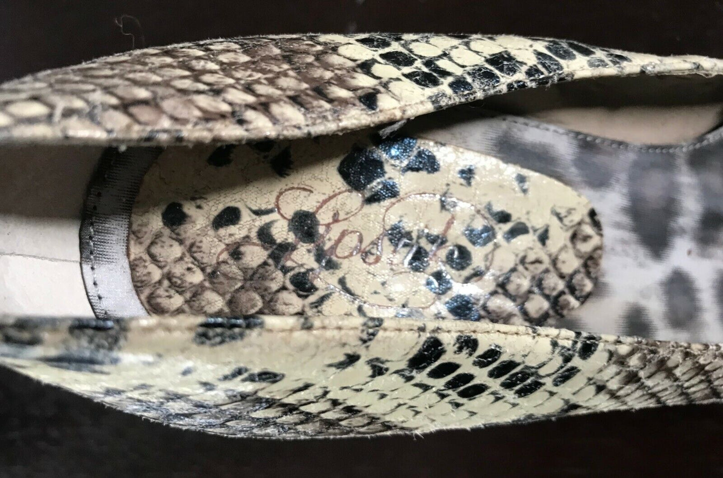 LIPSTIK Shoes Snake Print Pleather Platform High Stiletto Heel Ladies Size 9 M