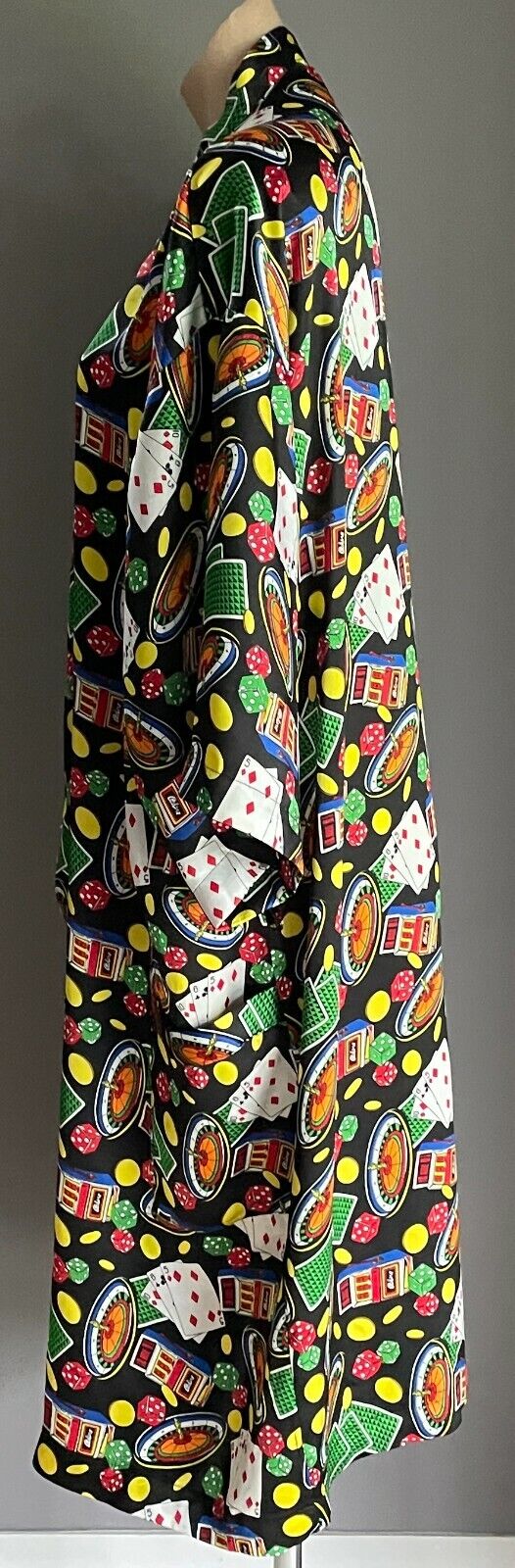 LONE STAR Bath Robe Poker Casino Gambling Print Short Sleeve MultiColour Novelty