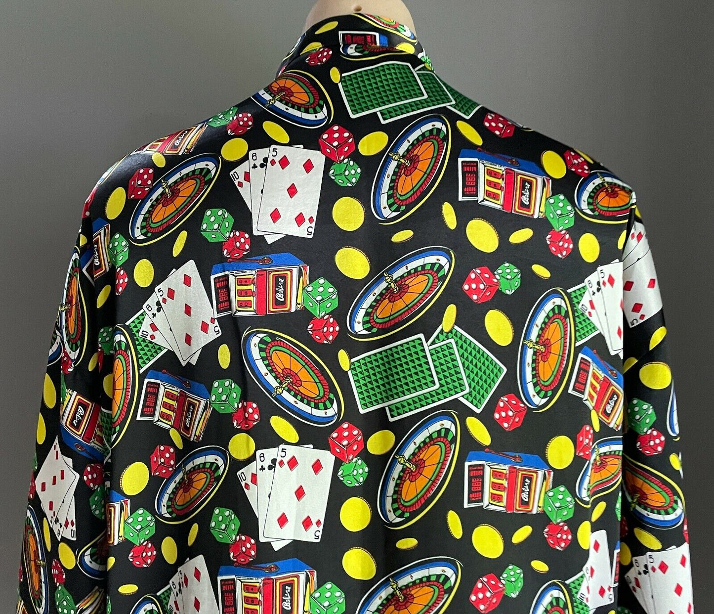LONE STAR Bath Robe Poker Casino Gambling Print Short Sleeve MultiColour Novelty