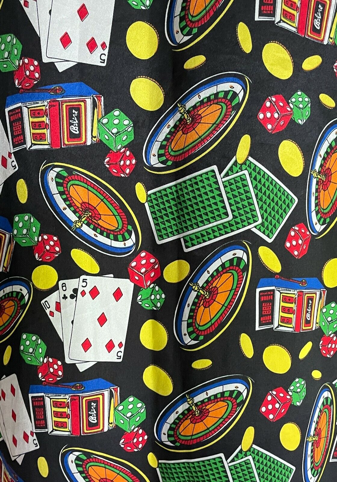 LONE STAR Bath Robe Poker Casino Gambling Print Short Sleeve MultiColour Novelty