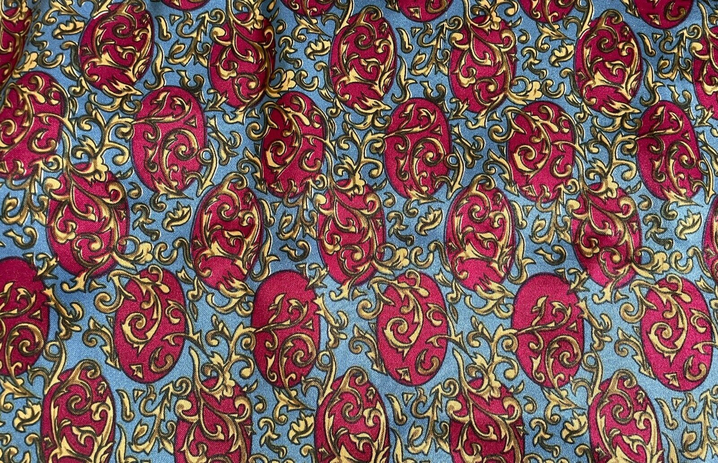 ROBES OF AUSTRALIA Burgundy Blue Print Bath Robe Short Sleeve Sz XL 20 22 Unisex