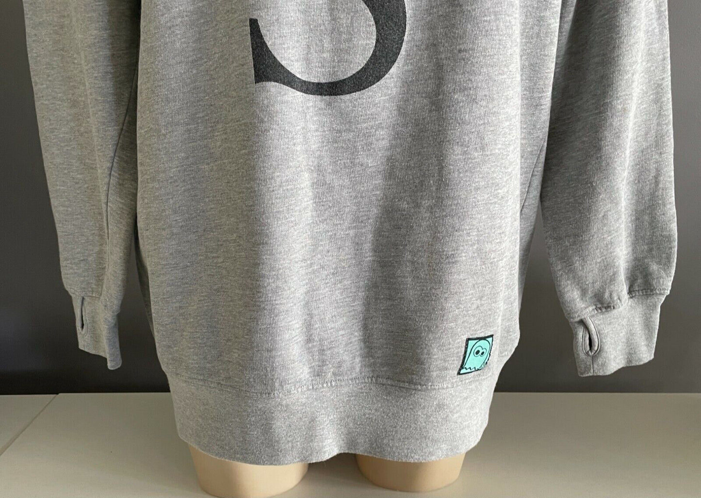 I RIDE SIDEWAYS IRS Sweatshirt Grey Marl Long Sleeve Logo Print Mens Size XL