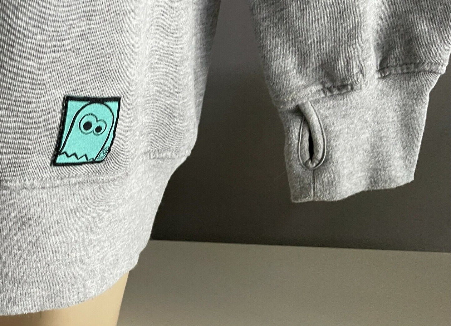 I RIDE SIDEWAYS IRS Sweatshirt Grey Marl Long Sleeve Logo Print Mens Size XL