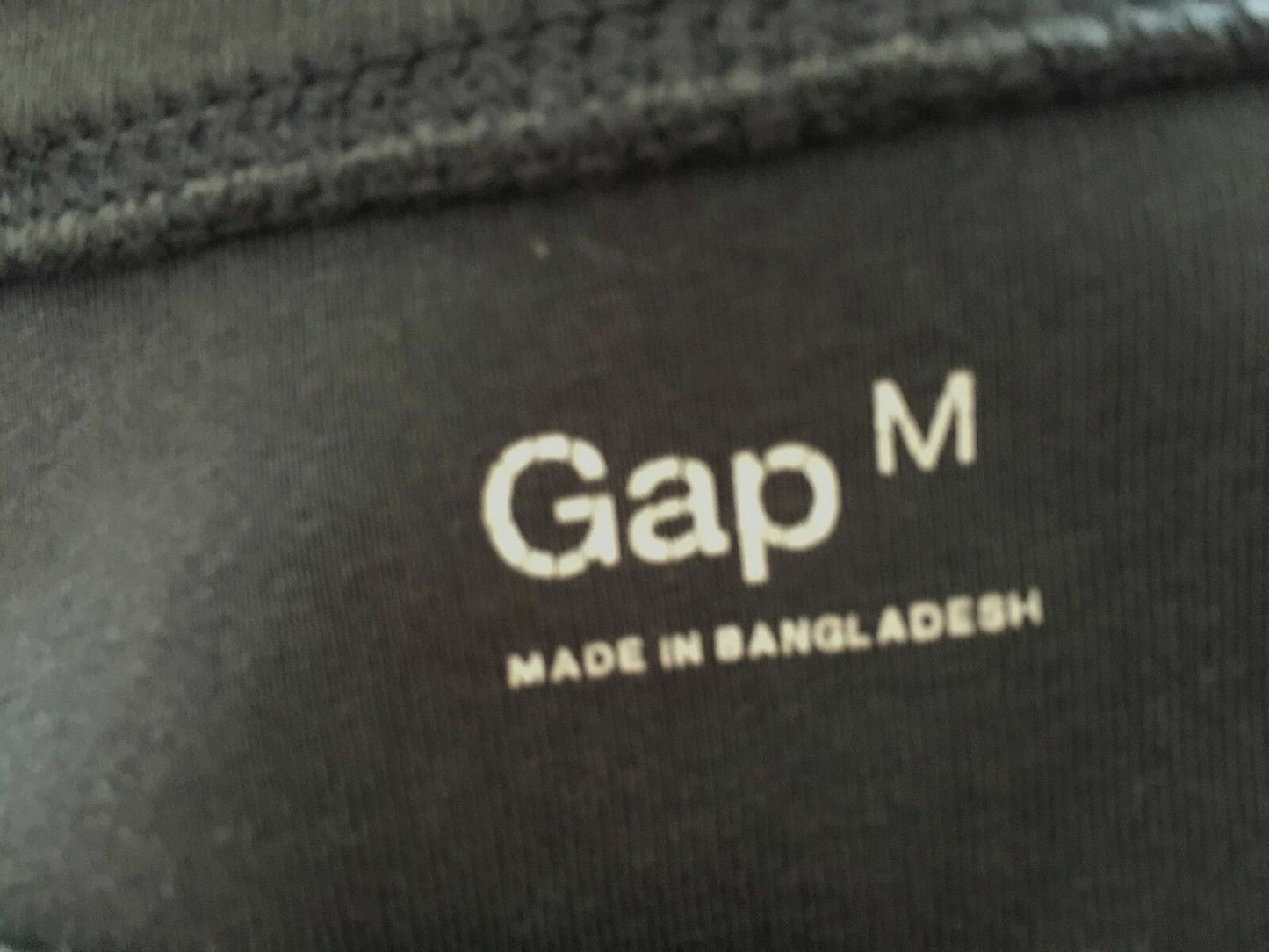 Mens GAP Crew Neck Top Waffle Weave Blue Grey Long Sleeve Size M