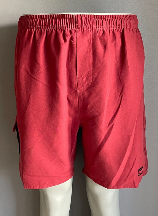 HAWAIIAN PERFORMANCE SURF WEAR Board Shorts Elastic Waist Rust Red Swim Sz L