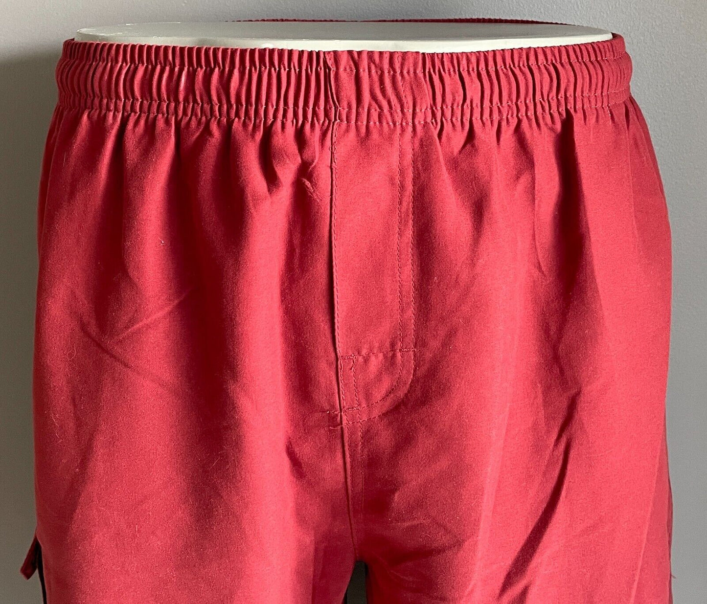 HAWAIIAN PERFORMANCE SURF WEAR Board Shorts Elastic Waist Rust Red Swim Sz L