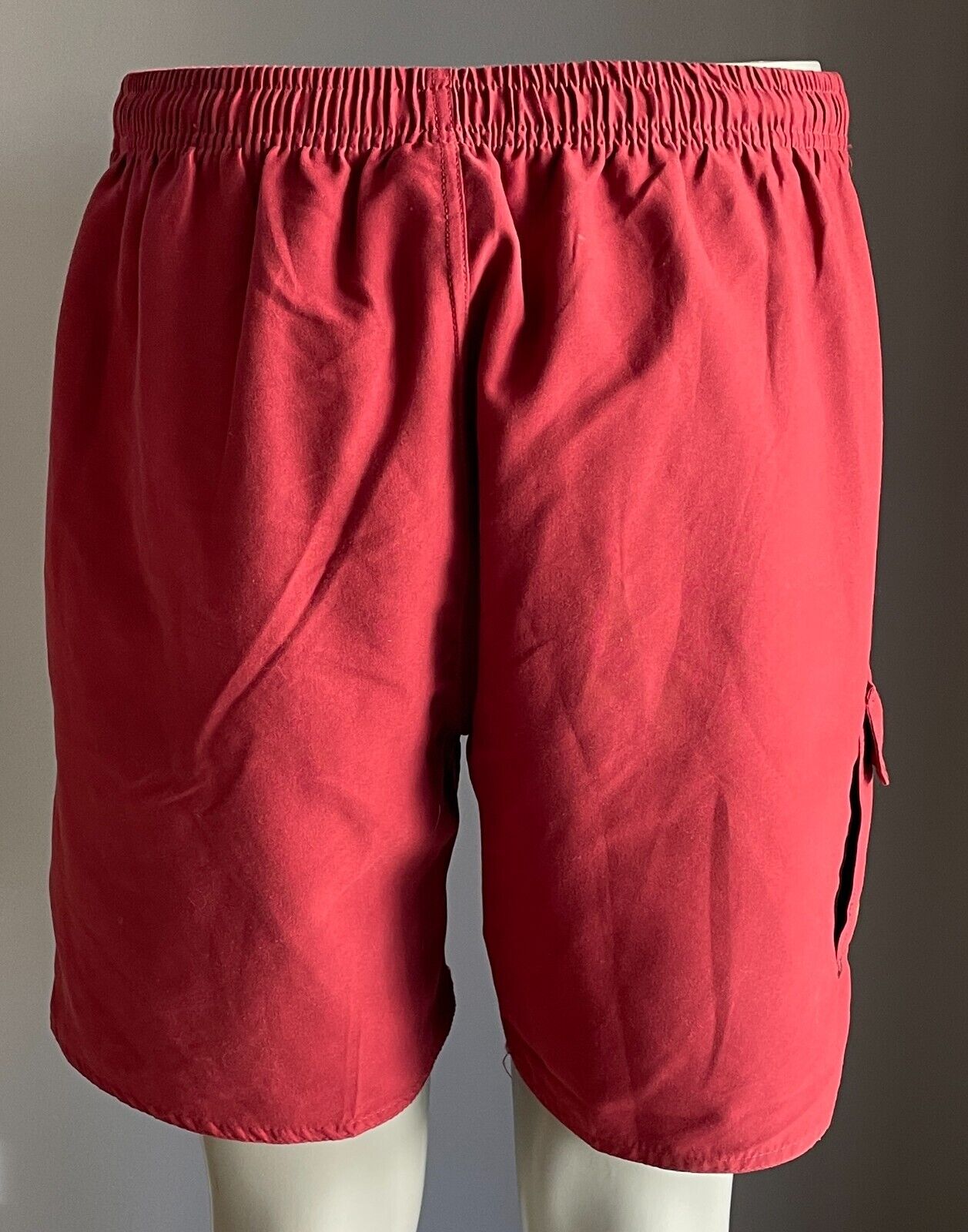 HAWAIIAN PERFORMANCE SURF WEAR Board Shorts Elastic Waist Rust Red Swim Sz L