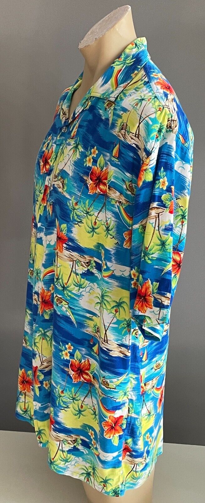 REEF BREAK Hawaiian Shirt Bright Tropical Island Soft Short Sleeve Size XXL