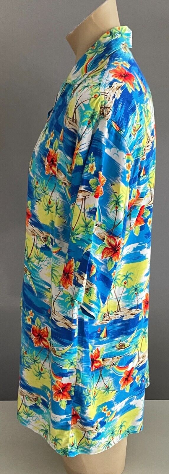 REEF BREAK Hawaiian Shirt Bright Tropical Island Soft Short Sleeve Size XXL