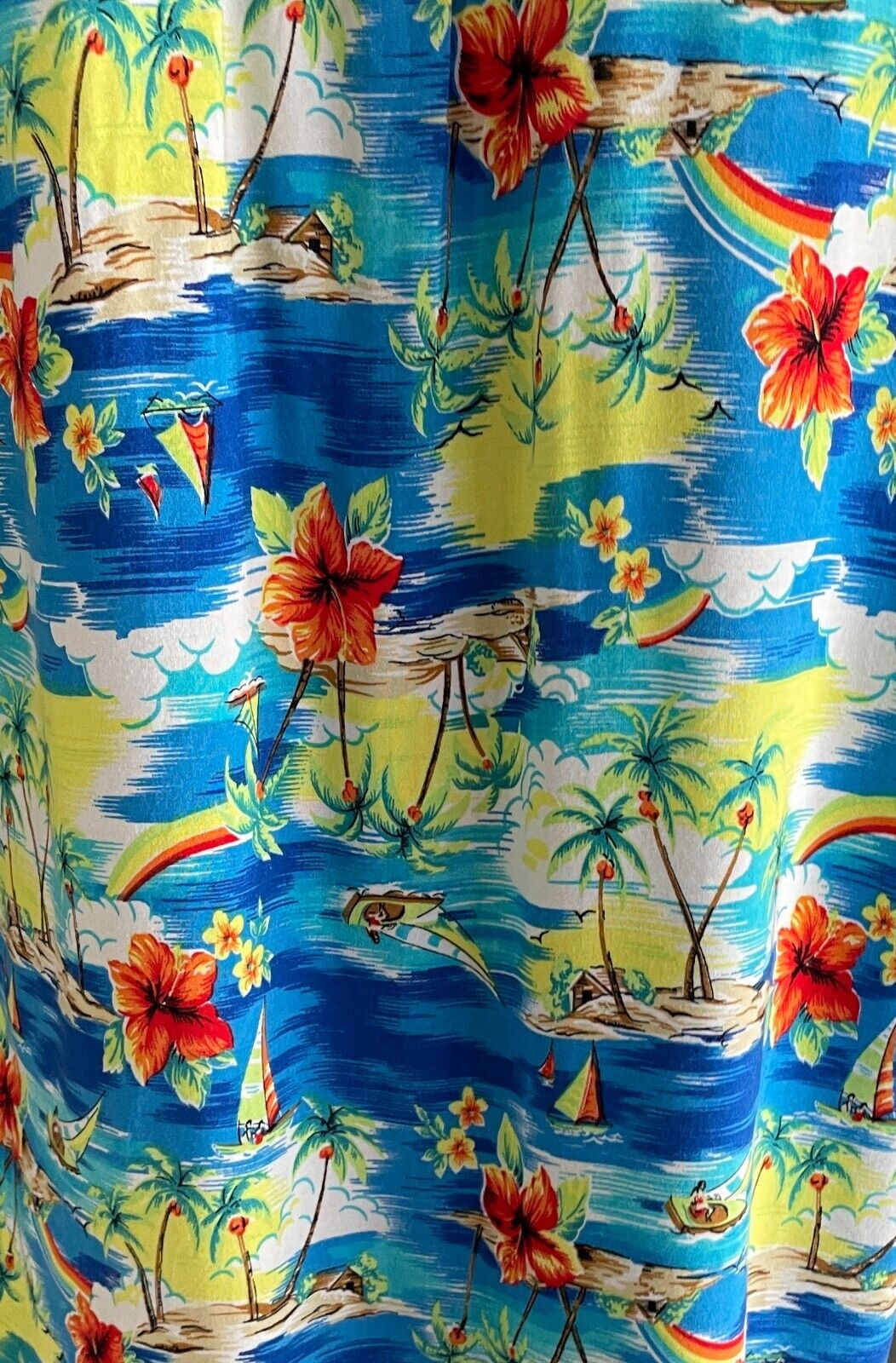 REEF BREAK Hawaiian Shirt Bright Tropical Island Soft Short Sleeve Size XXL