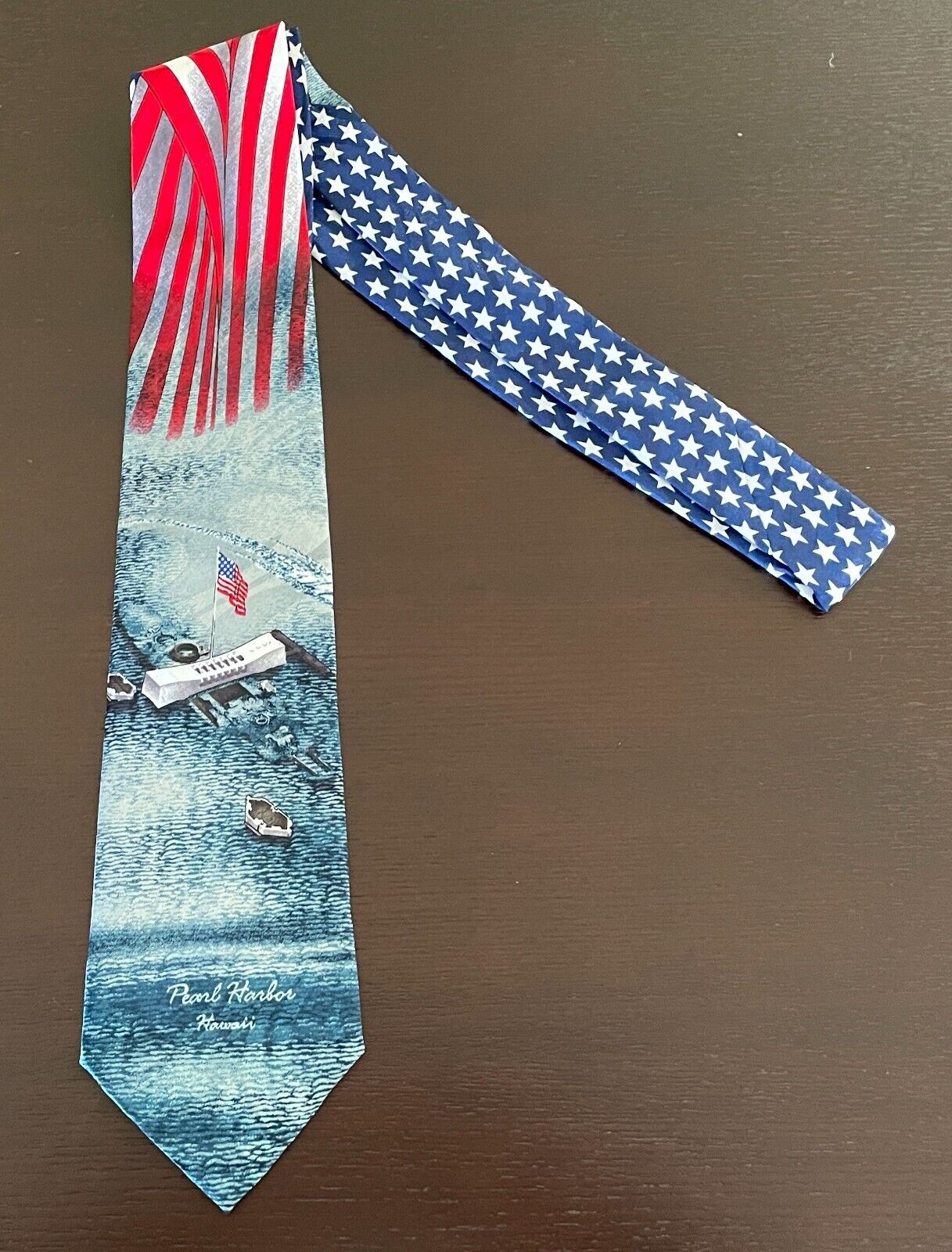 PEARL HARBOUR Tie Hawaii MulticolouredSouvenir Hand Made NeckTie Patriotic NEW