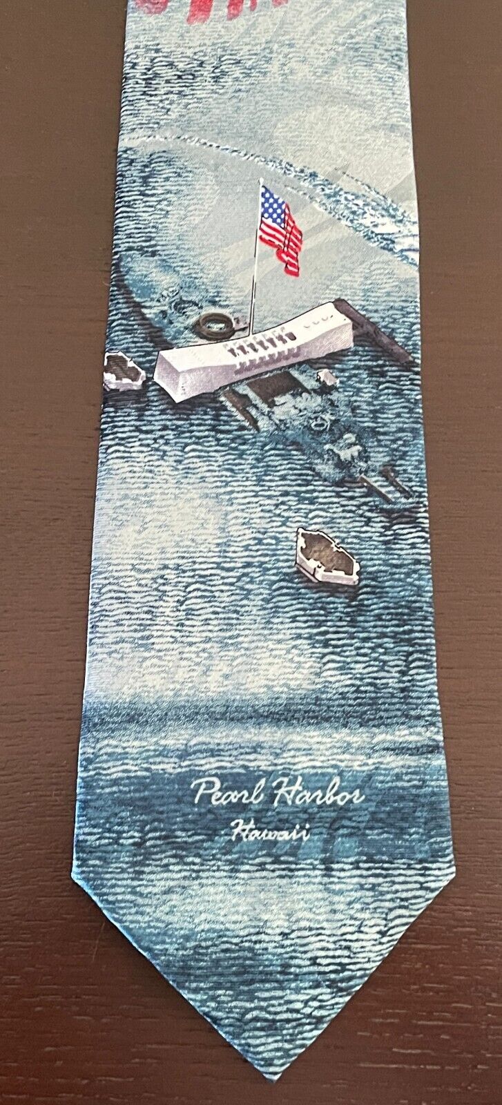 PEARL HARBOUR Tie Hawaii MulticolouredSouvenir Hand Made NeckTie Patriotic NEW