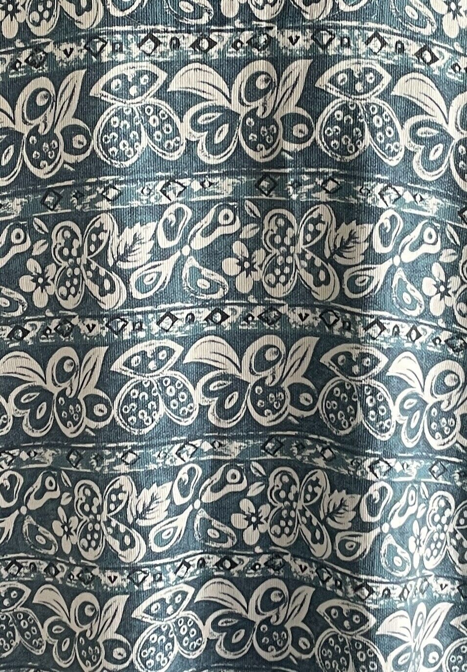 NATURAL LIFE STYLE I.O.U Shirt Tropical Sh/Sleeve Button Blue White Black Size L