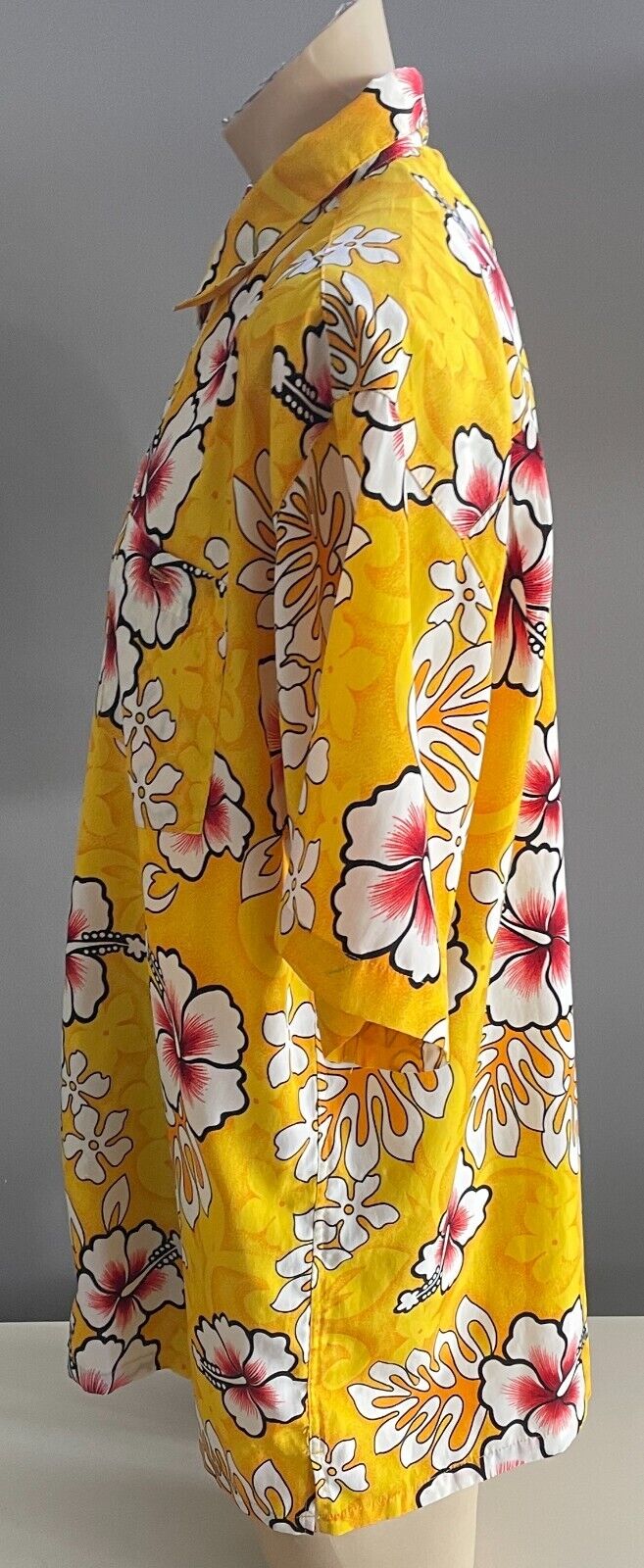 RIPTIDE Hawaiian Shirt Short Sleeve 115 cm Yellow Red White Black Rip Tide Sz 3X