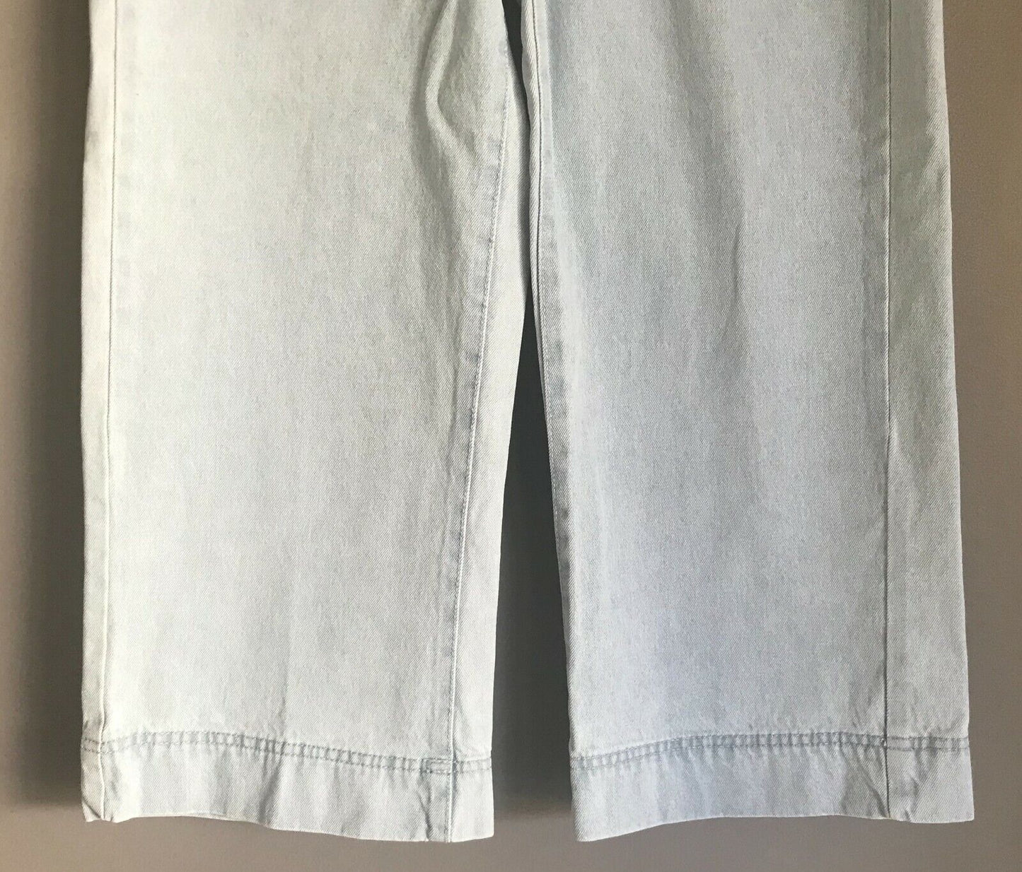 COTTON ON Wide Leg Crop Jeans Faded Blue Denim High Rise Pants Ladies Size 8