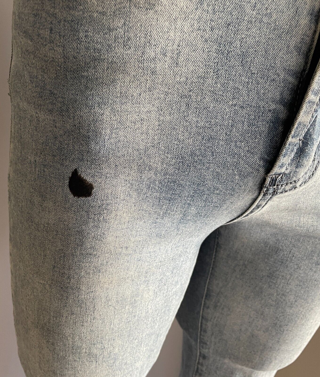 COTTON ON Denim Jeans Stretch Faded Blue High Rise Ripped Knee Skinny Size 8