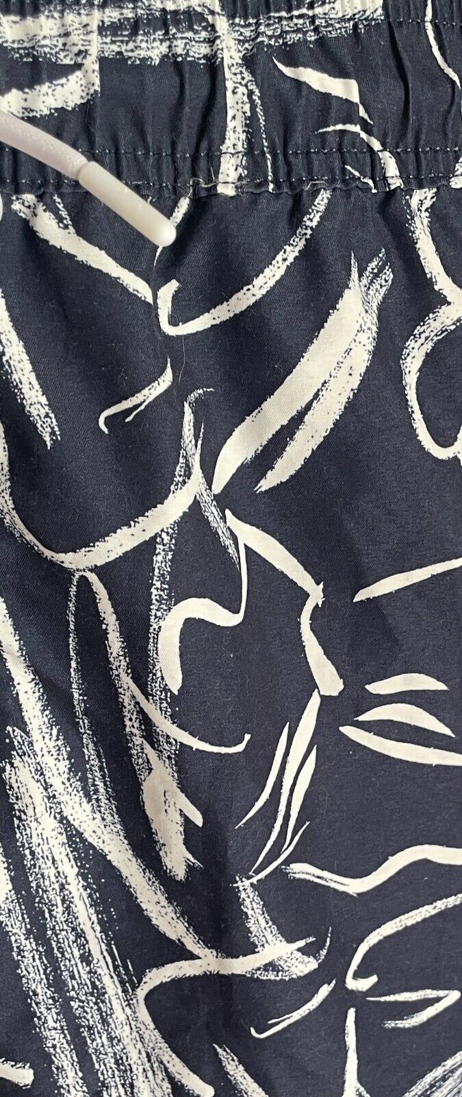 Board Shorts COTTON ON GARMENTS Navy White Print Elastic Waist Mens Size XL