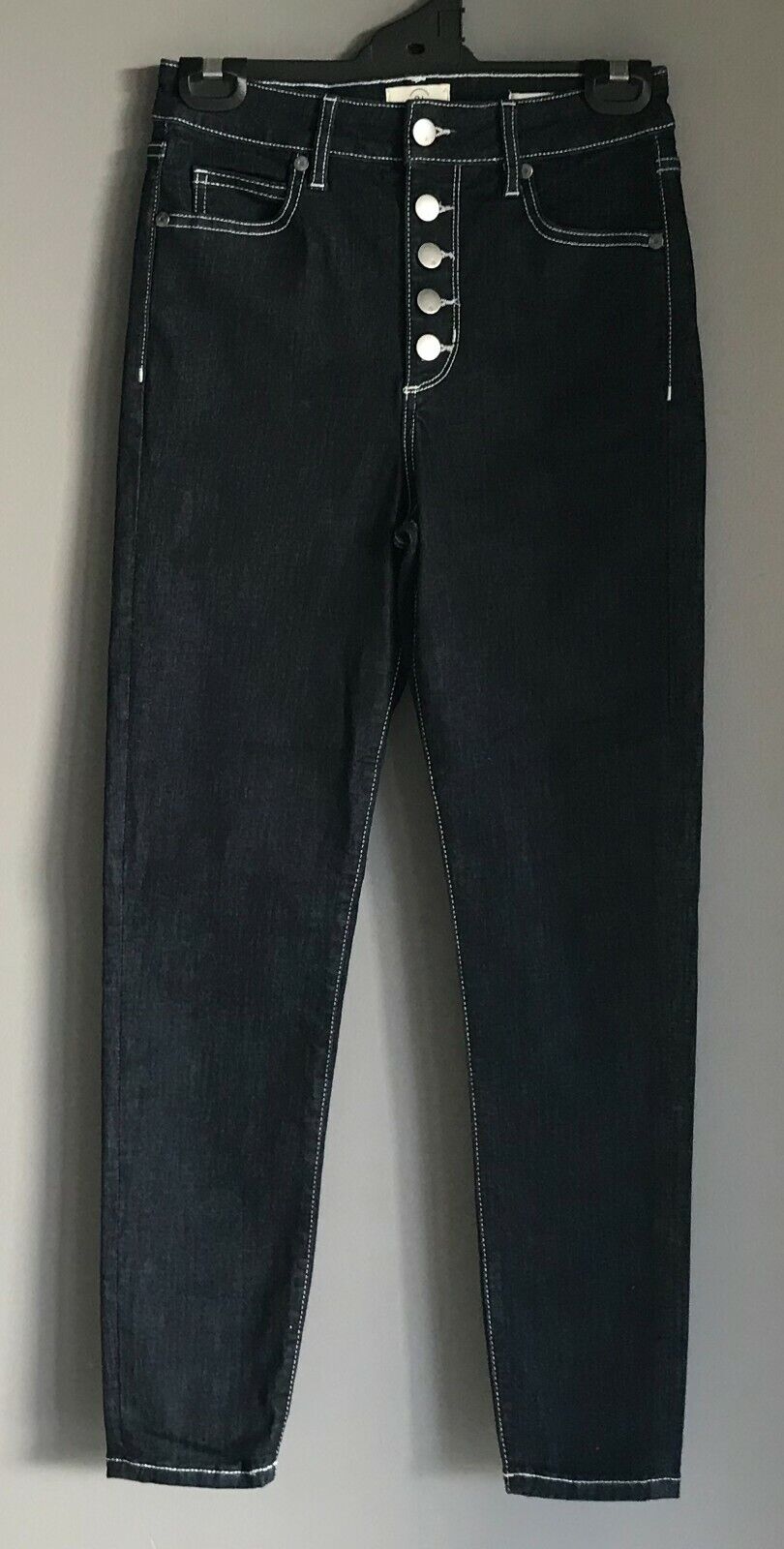 COTTON ON Jeans Dark Blue Denim High Rise Grazer Button Fly Stretch Pants Size 8