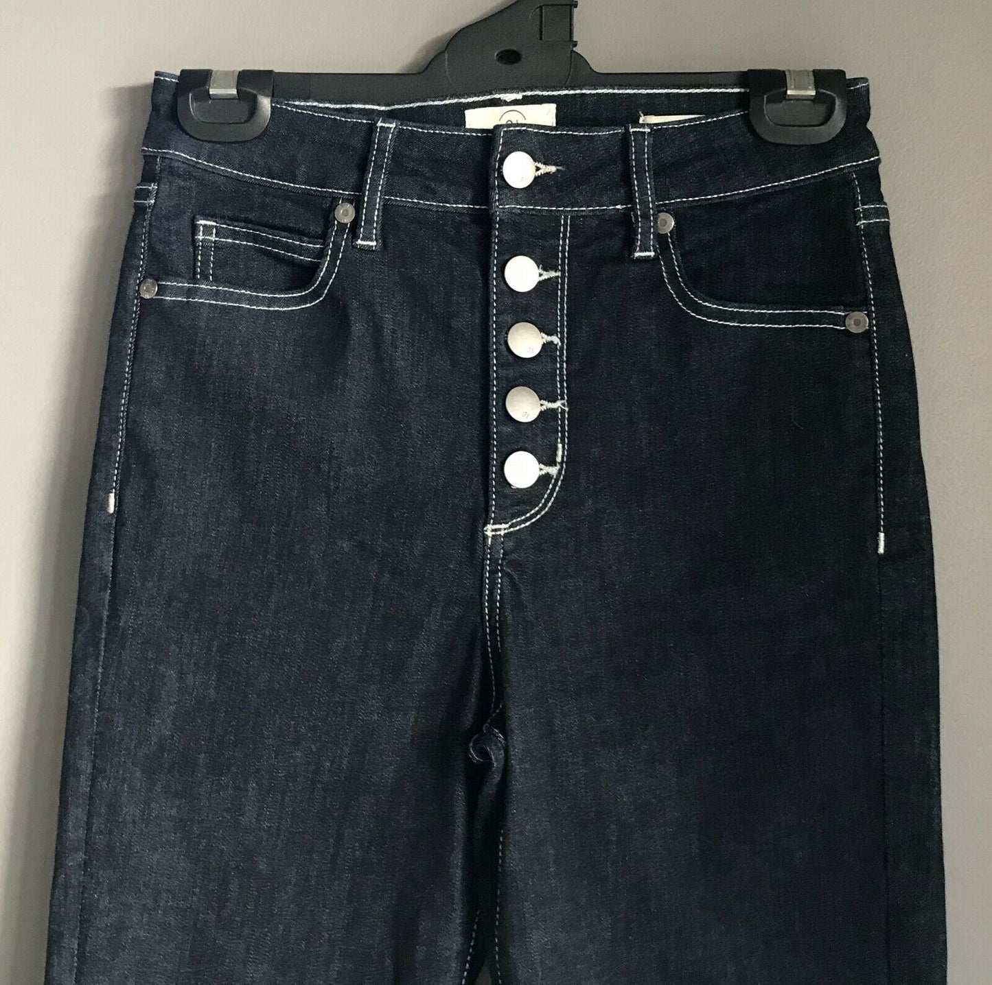 COTTON ON Jeans Dark Blue Denim High Rise Grazer Button Fly Stretch Pants Size 8