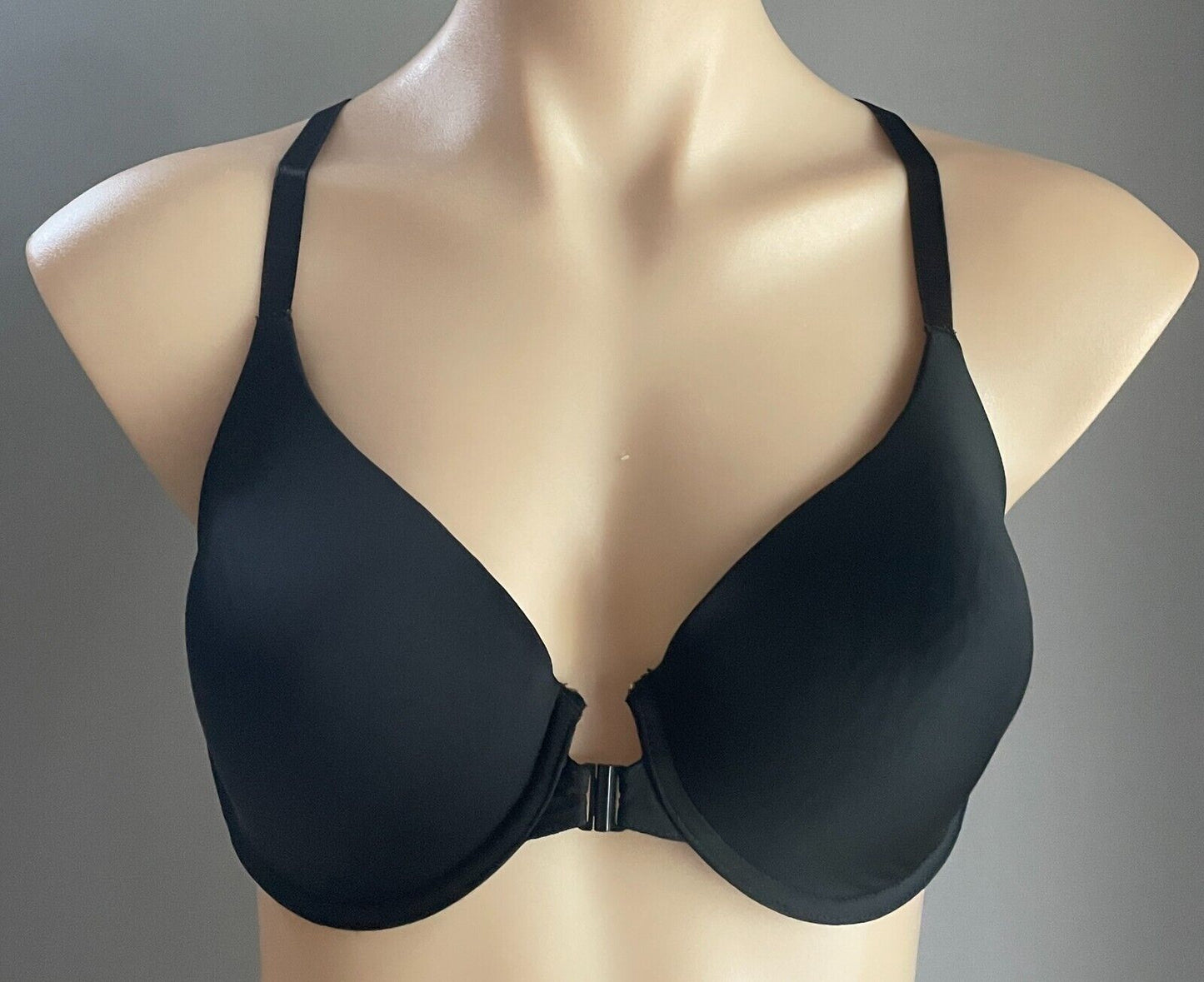 TARGET Bra 14C Black Moulded Cups Lace Racer Back Underwire Front Open Size 14 C