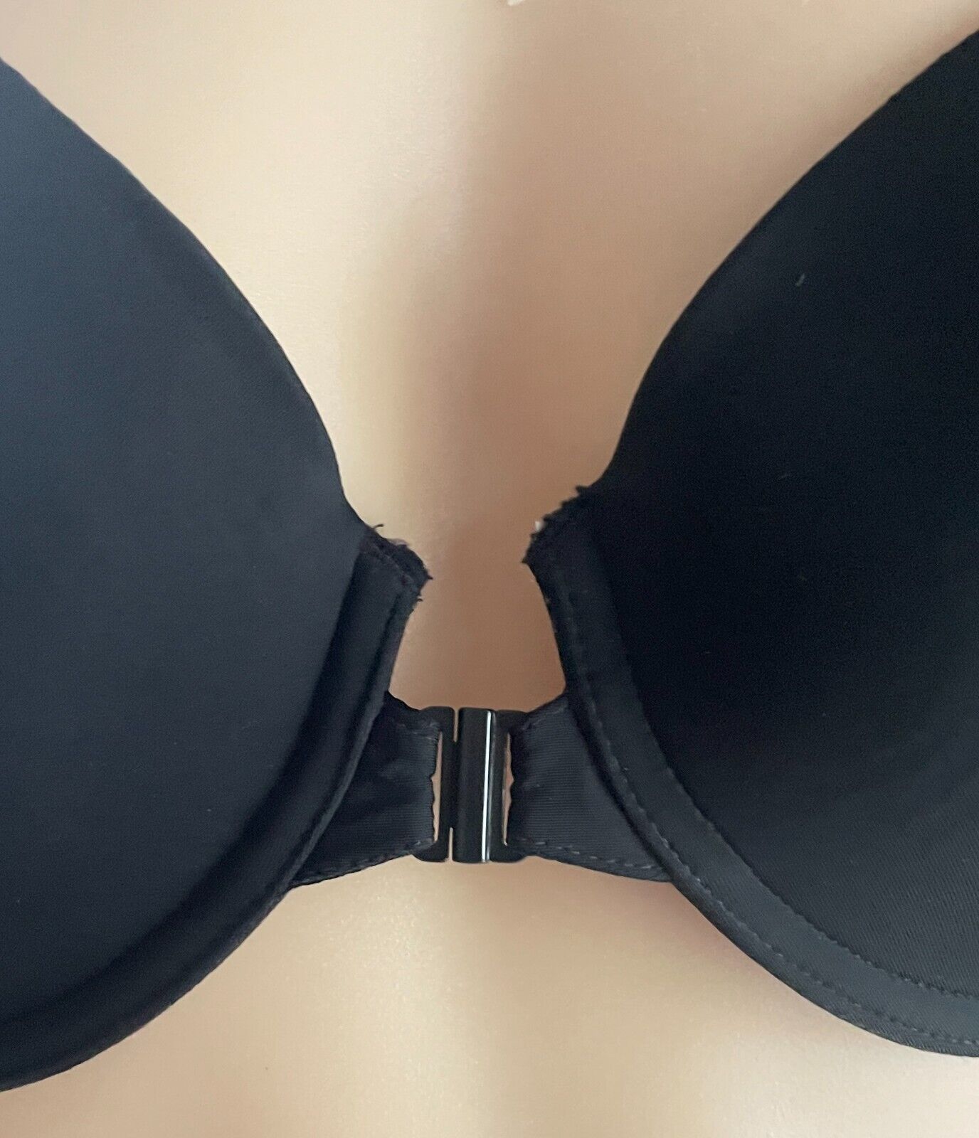 TARGET Bra 14C Black Moulded Cups Lace Racer Back Underwire Front Open Size 14 C
