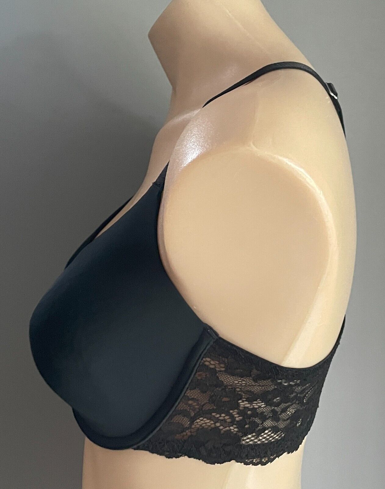 TARGET Bra 14C Black Moulded Cups Lace Racer Back Underwire Front Open Size 14 C