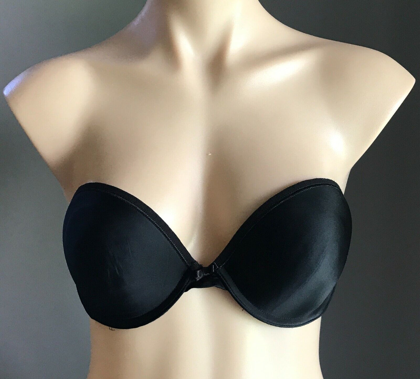 TARGET Bra 14B Underwire Push Up Bra Black Strapless Smooth Size 14 B