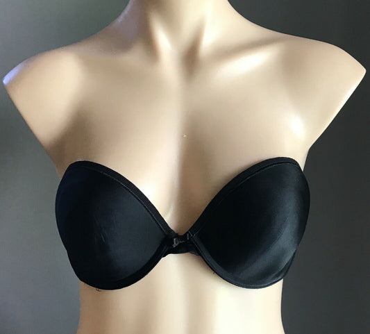 TARGET Bra 14B Underwire Push Up Bra Black Strapless Smooth Size 14 B
