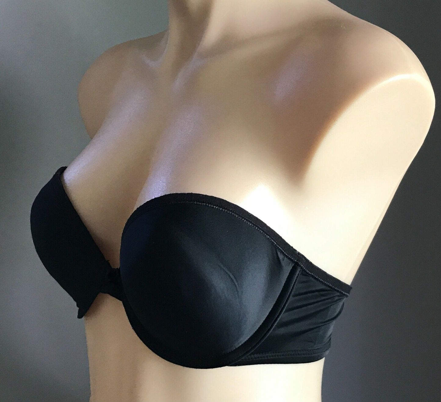 TARGET Bra 14B Underwire Push Up Bra Black Strapless Smooth Size 14 B