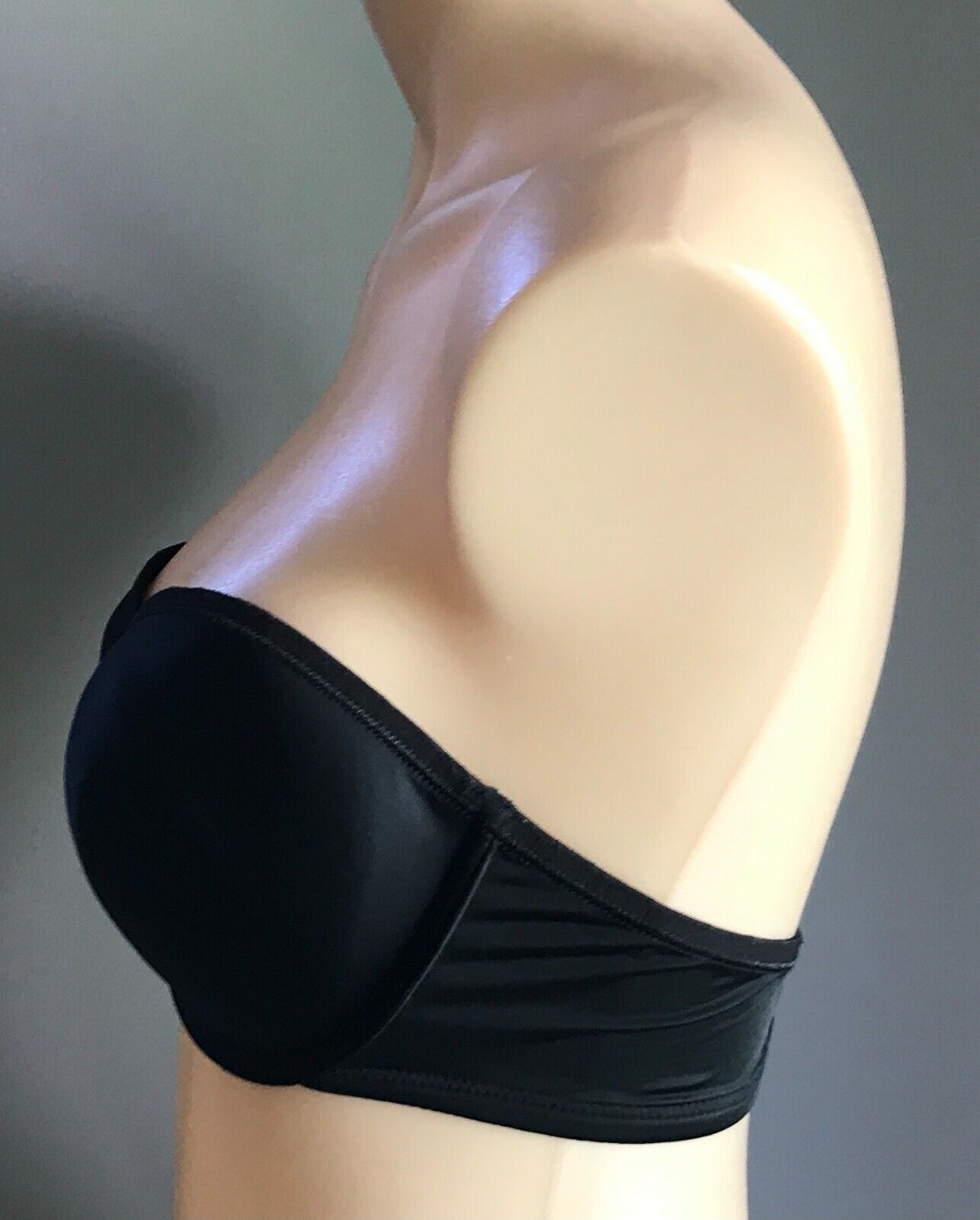 TARGET Bra 14B Underwire Push Up Bra Black Strapless Smooth Size 14 B