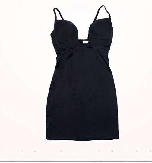 ShapeWear TARGET U BRA Slip Dress 12D Black Seamless Body Shaper Size 12 D