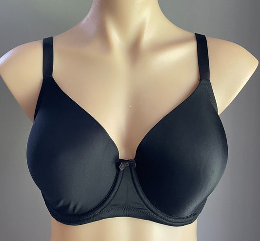 TARGET Bra 14DD Black Contour Brushed T-Shirt Underwire Bra Ladies Size 14 DD