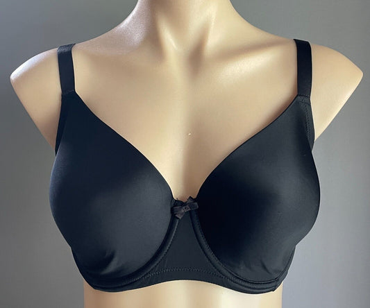 TARGET Bra 12E Black Contour Brushed T-Shirt Fabric Underwire Bra New 12 E