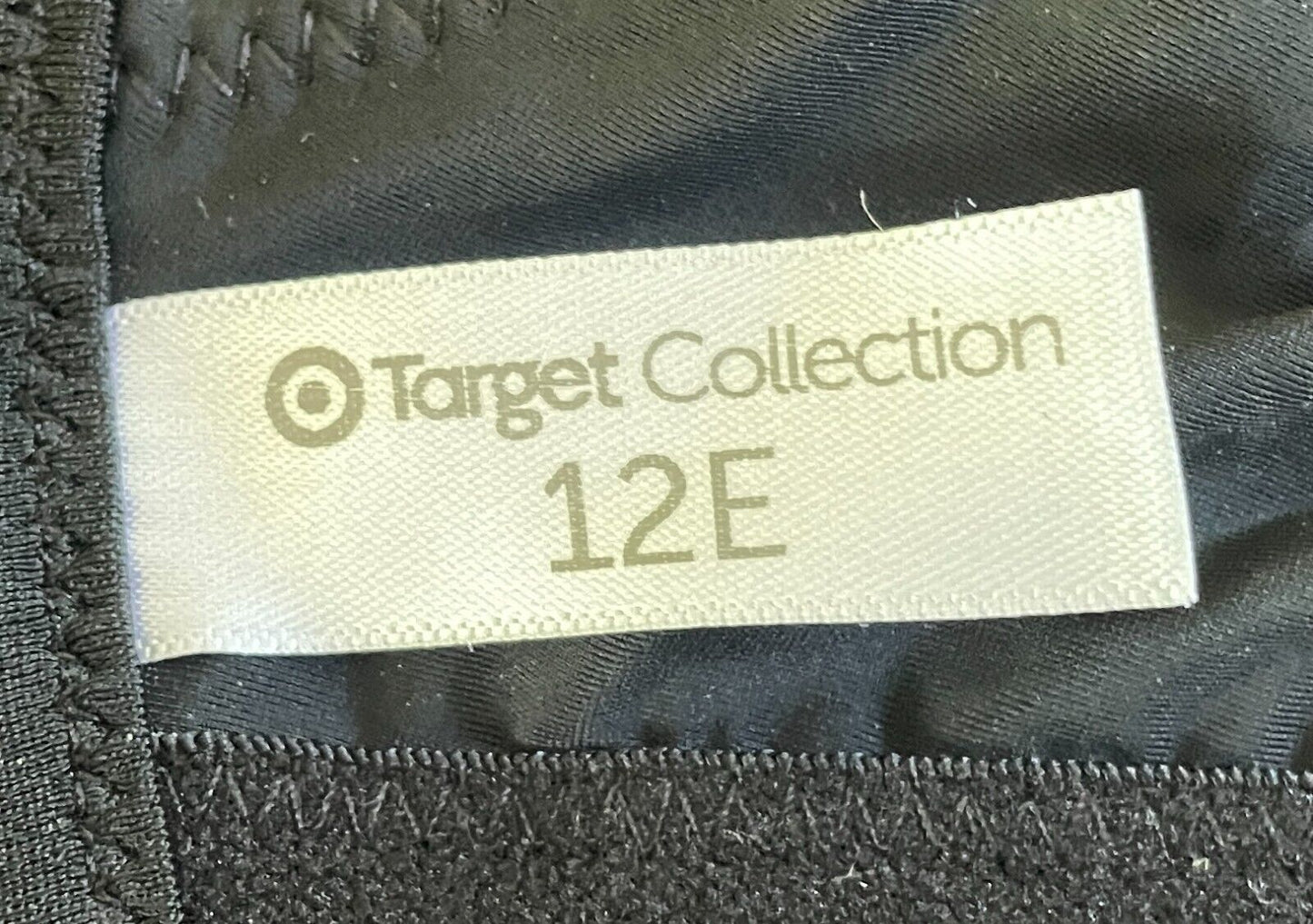 TARGET Bra 12E Black Contour Brushed T-Shirt Fabric Underwire Bra New 12 E