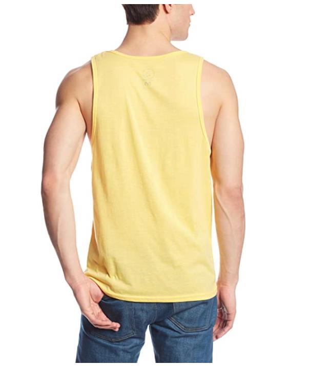 Mens VOLCOM T Shirt "No Matter What" Graphic Yellow Sleeveless Surf Tee XXL NEW