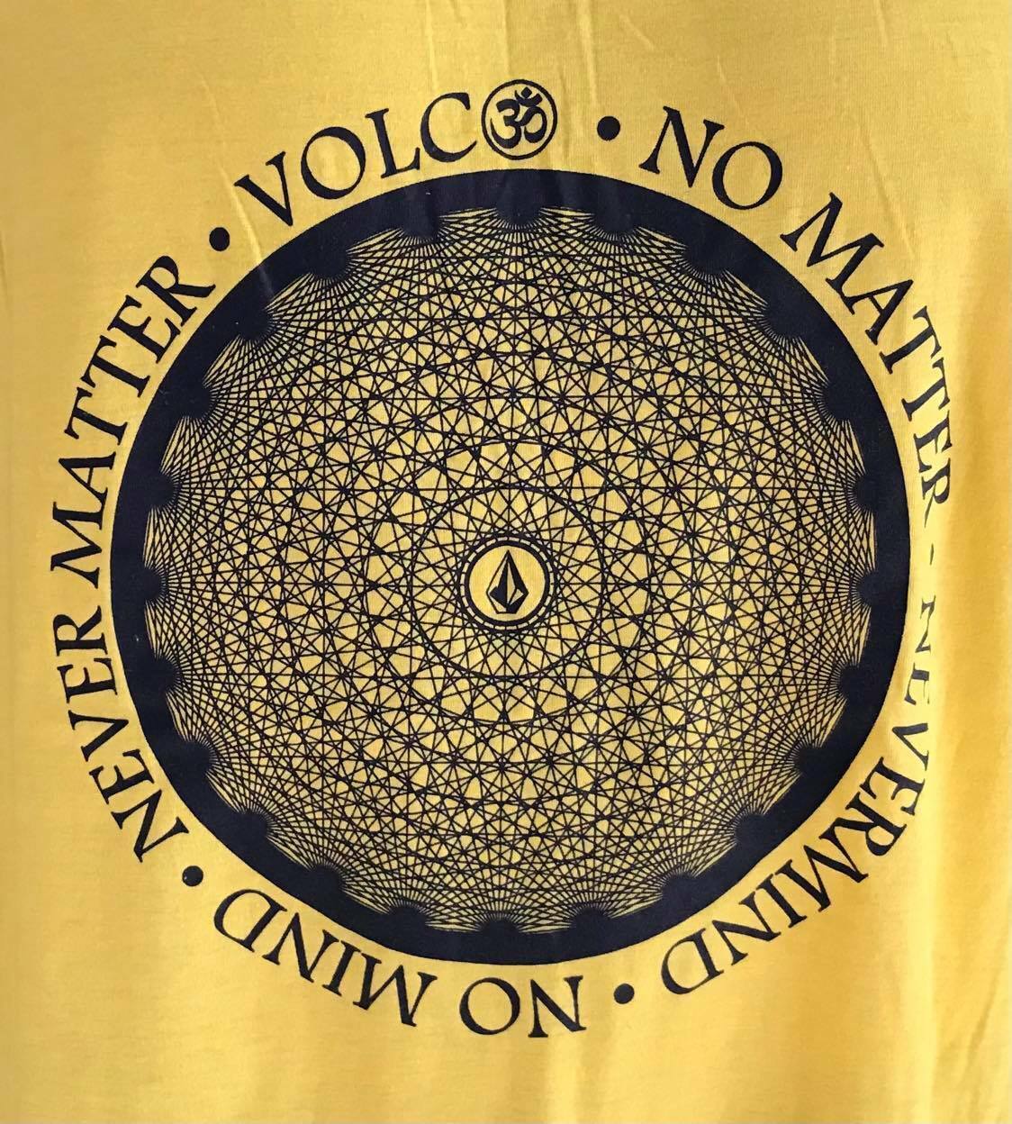 Mens VOLCOM T Shirt "No Matter What" Graphic Yellow Sleeveless Surf Tee XXL NEW