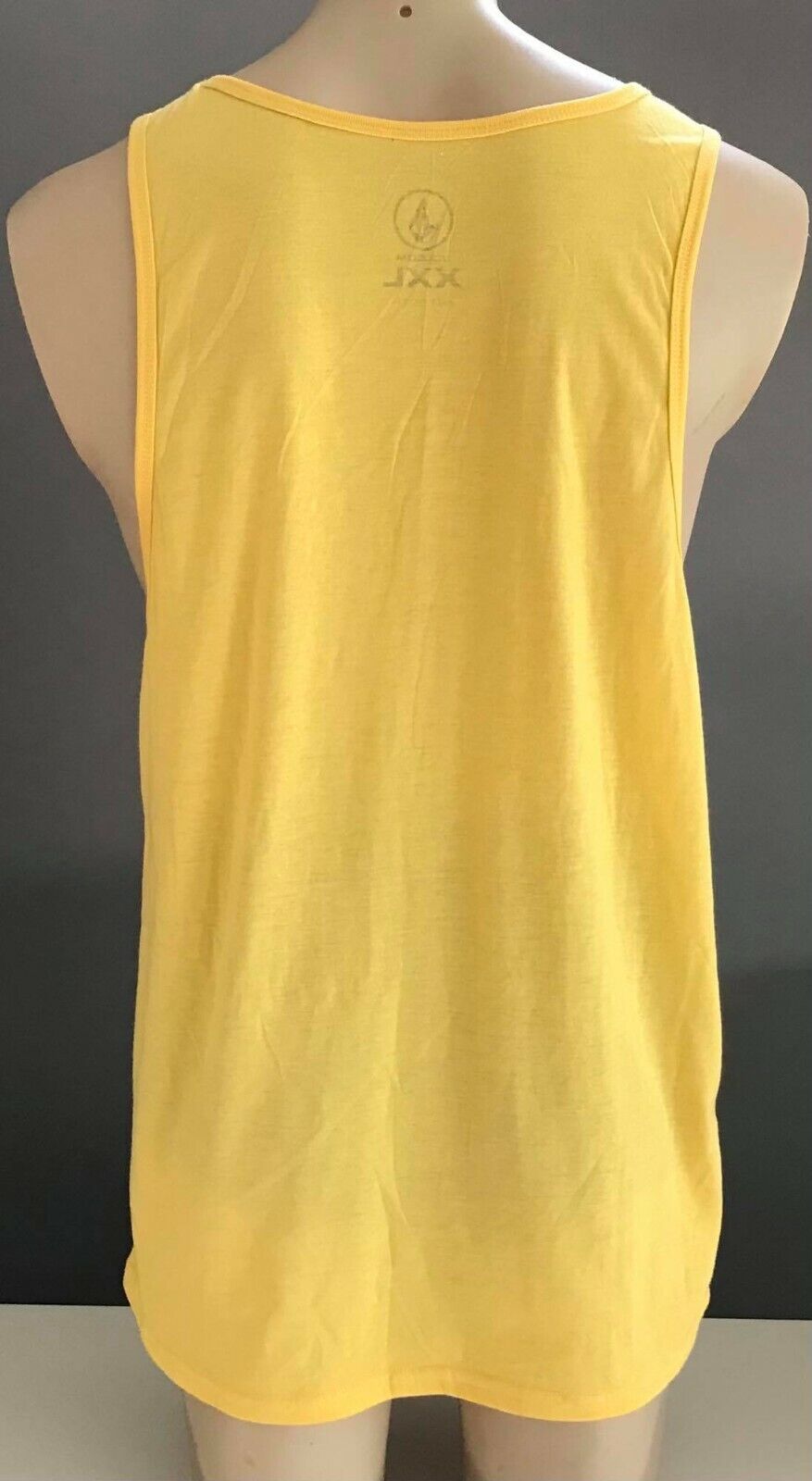 Mens VOLCOM T Shirt "No Matter What" Graphic Yellow Sleeveless Surf Tee XXL NEW