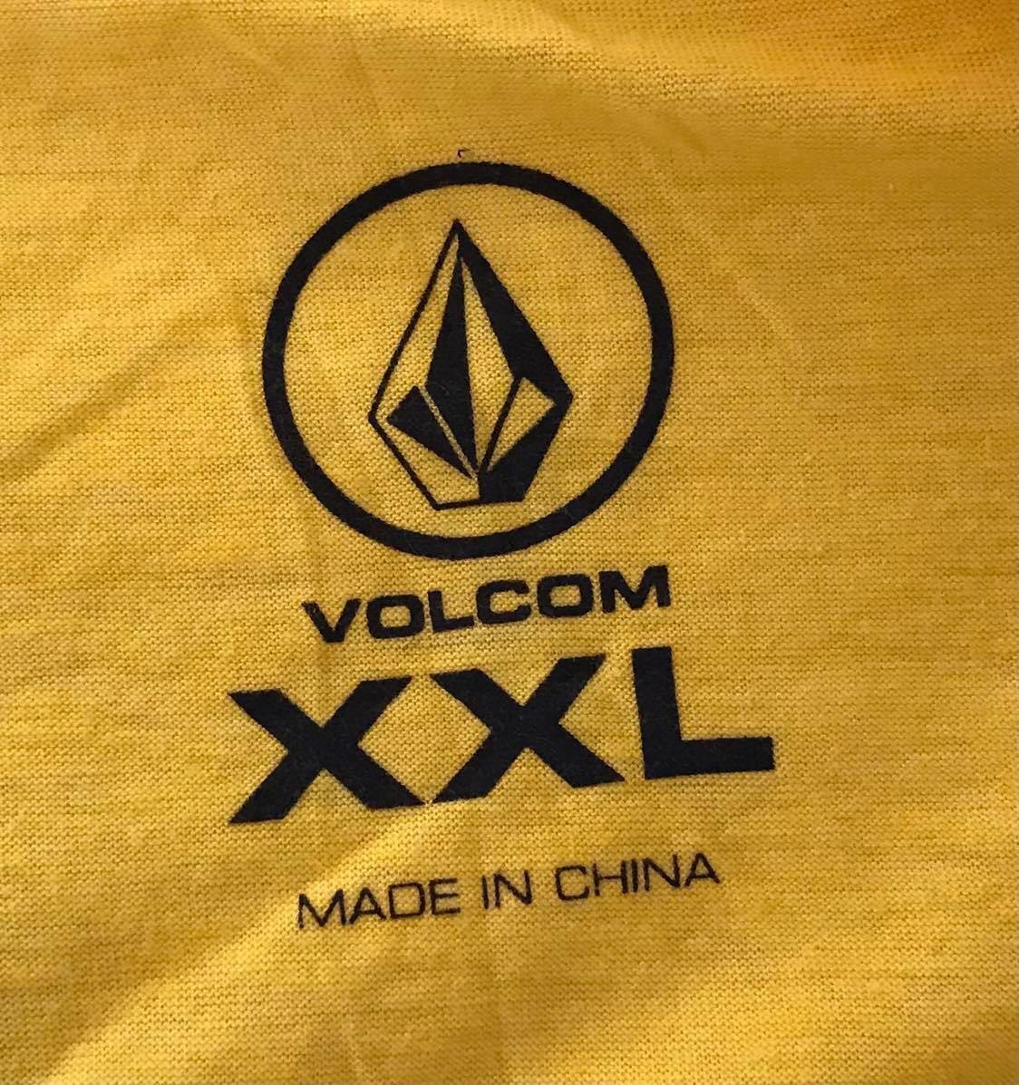 Mens VOLCOM T Shirt "No Matter What" Graphic Yellow Sleeveless Surf Tee XXL NEW