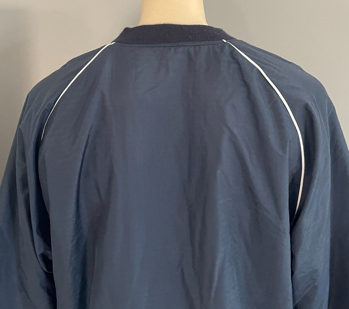 Long Sleeve Top Navy Nylon Polar Fleece Lined White Red Trim Size L 136cm Chest