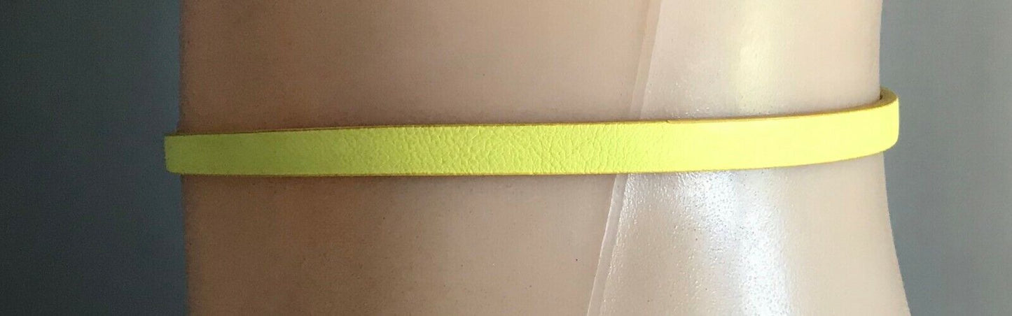 PORTMANS 3x Belts Thin Pleather Blue Yellow Blue Green Snake Print Size XS NEW