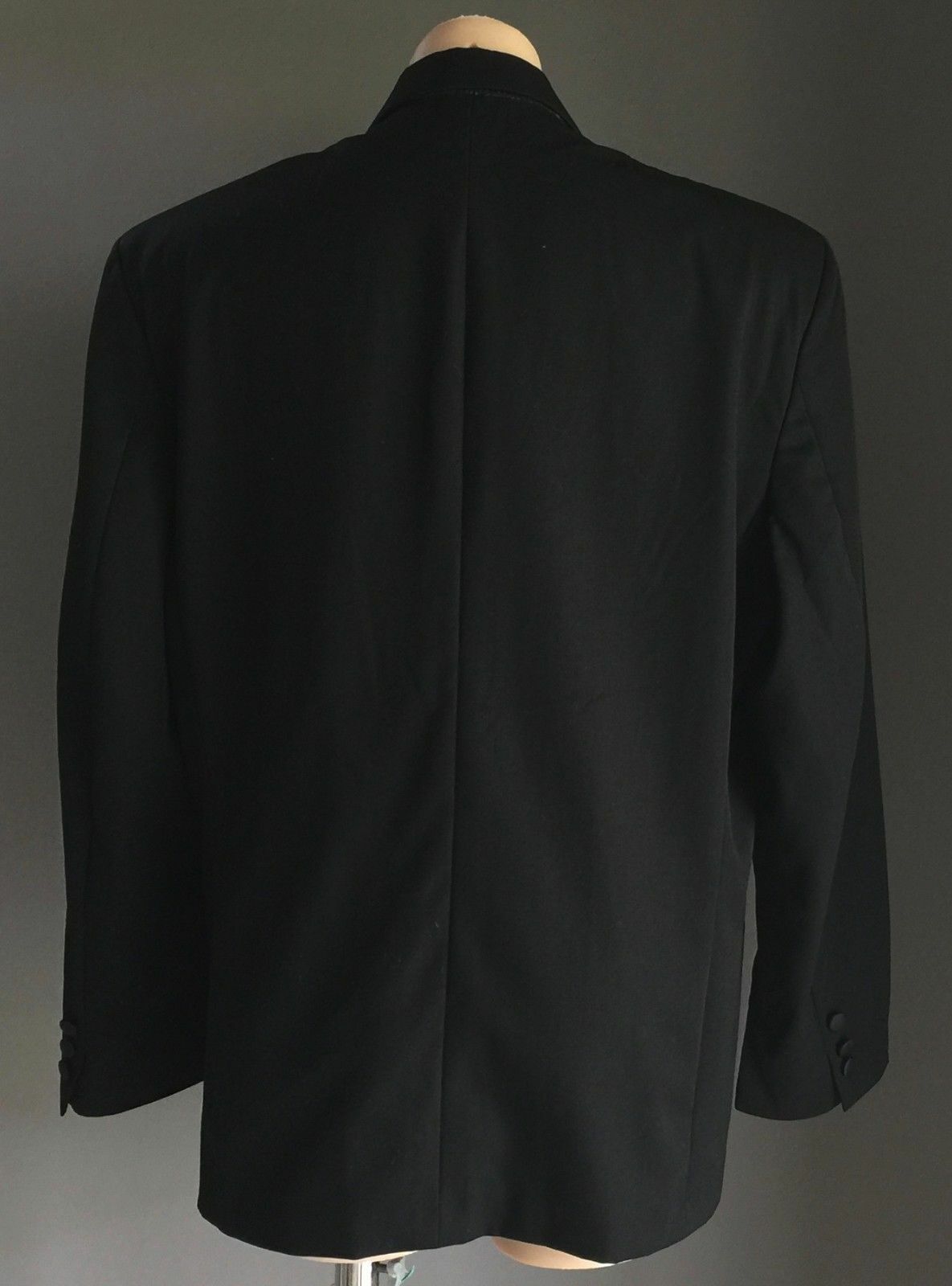 DAVID JONES UOMO Black Double Breasted Suit Jacket Blazer Mens Size 52