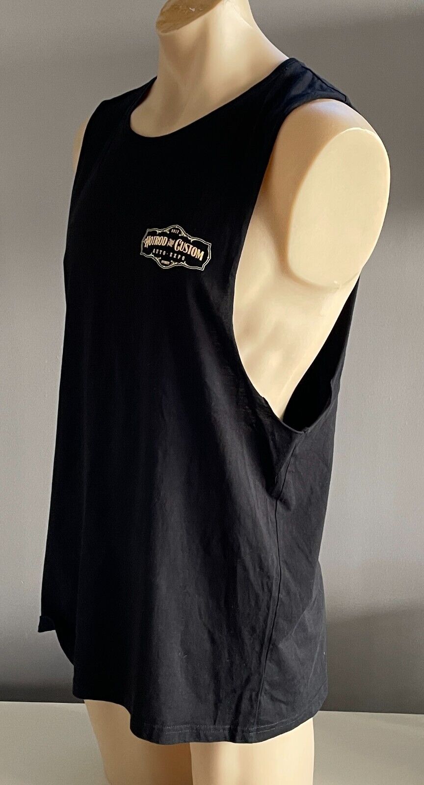 2017 HOTROD & CUSTOM AUTO EXPO Sydney Muscle Tee Tank Top Sleeveless Size L NOS