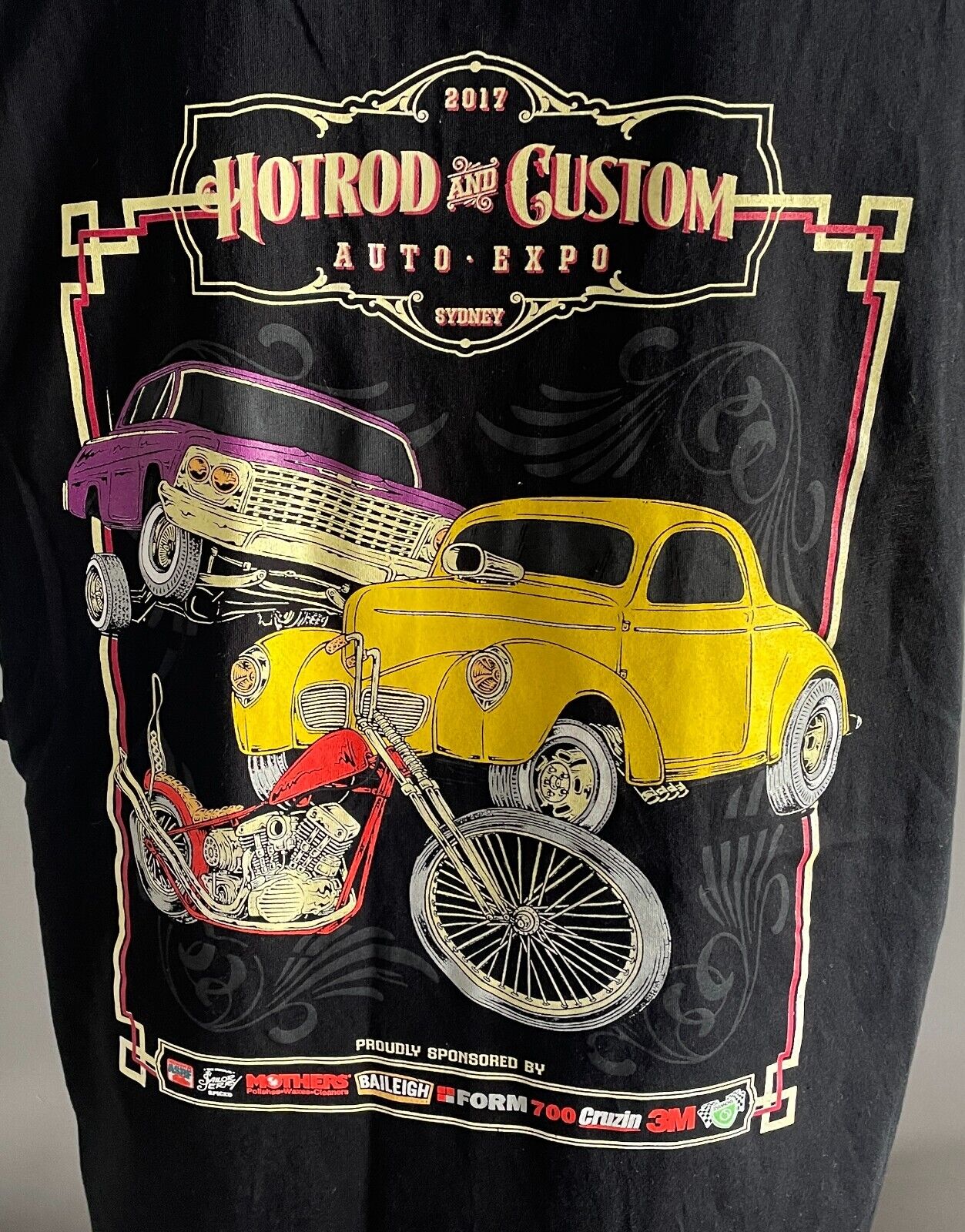 2017 HOTROD & CUSTOM AUTO EXPO Sydney Muscle Tee Tank Top Sleeveless Size L NOS