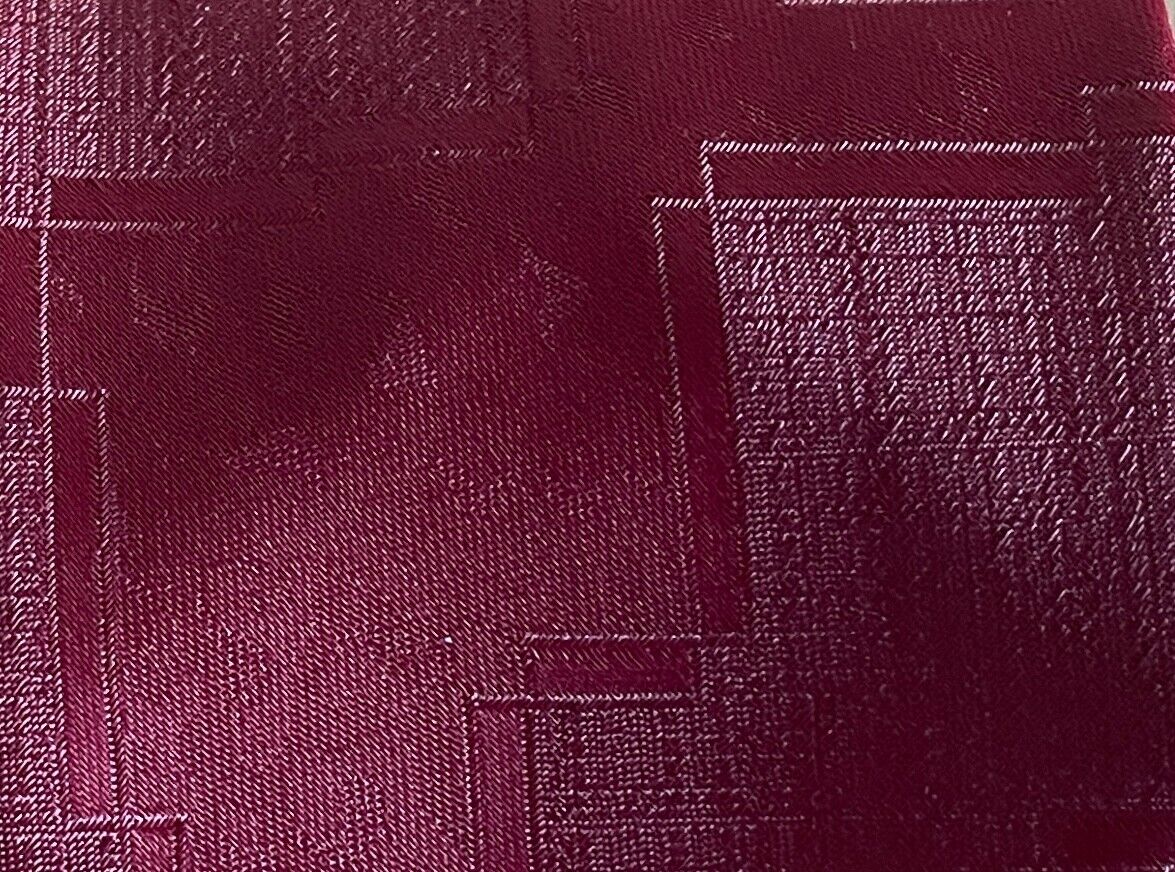 Mens NeckTie Burgundy Jacquard Polyester Fabric Wash N Wear Australia Made Tie