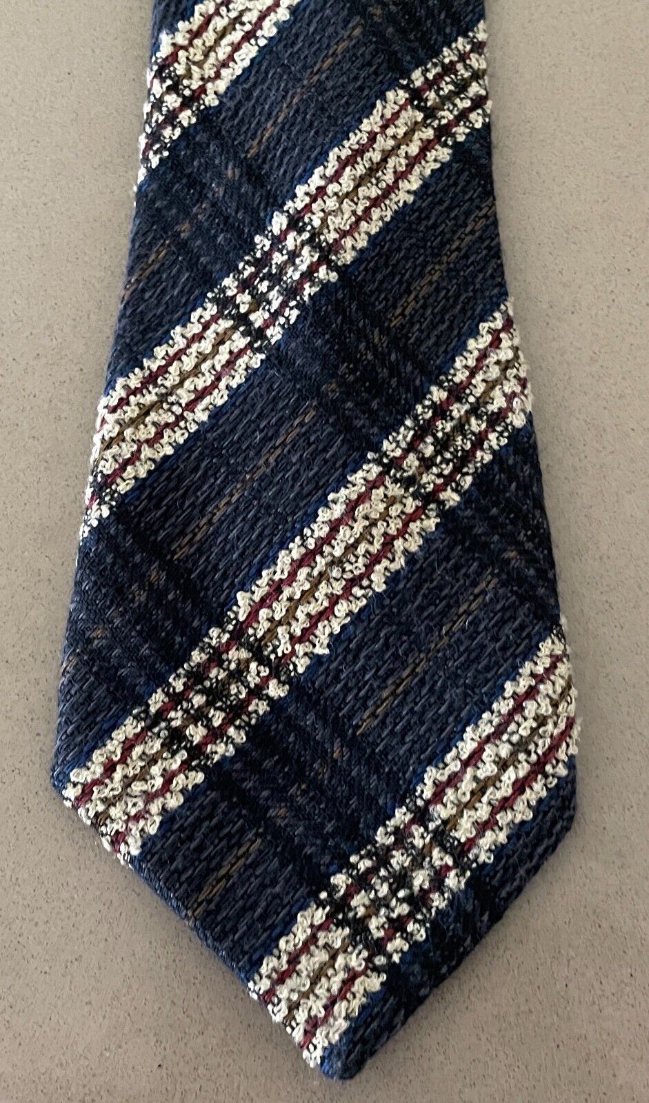 Mens NeckTie KLIPPER 9cm Multicolour Woven Wool Check Australian NEW Vintage Tie