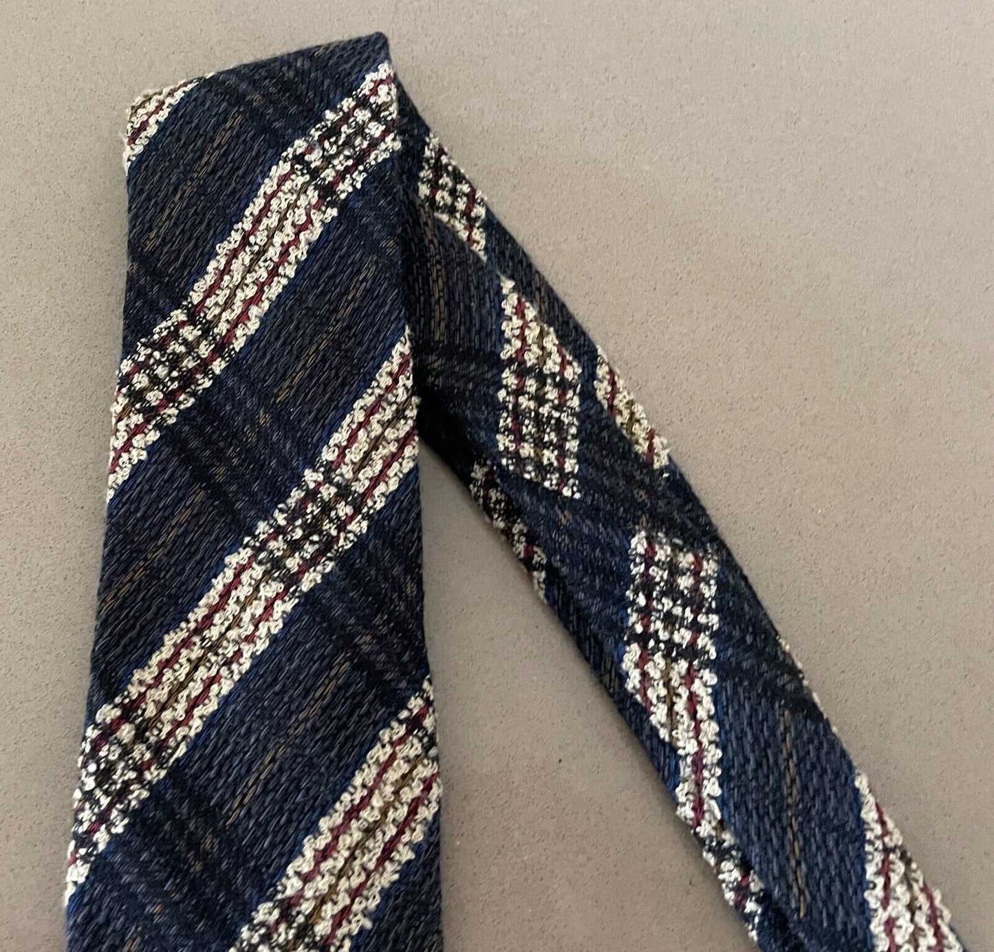 Mens NeckTie KLIPPER 9cm Multicolour Woven Wool Check Australian NEW Vintage Tie
